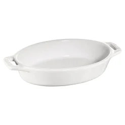 Auflaufform 17 cm, oval, Weiß, Keramik