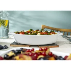 Auflaufform 23 cm, oval, Weiß, Keramik