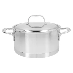 Bratentopf mit Deckel 22 cm, 18/10 Edelstahl