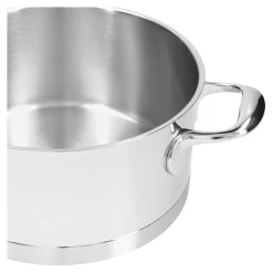 Bratentopf mit Deckel 22 cm, 18/10 Edelstahl