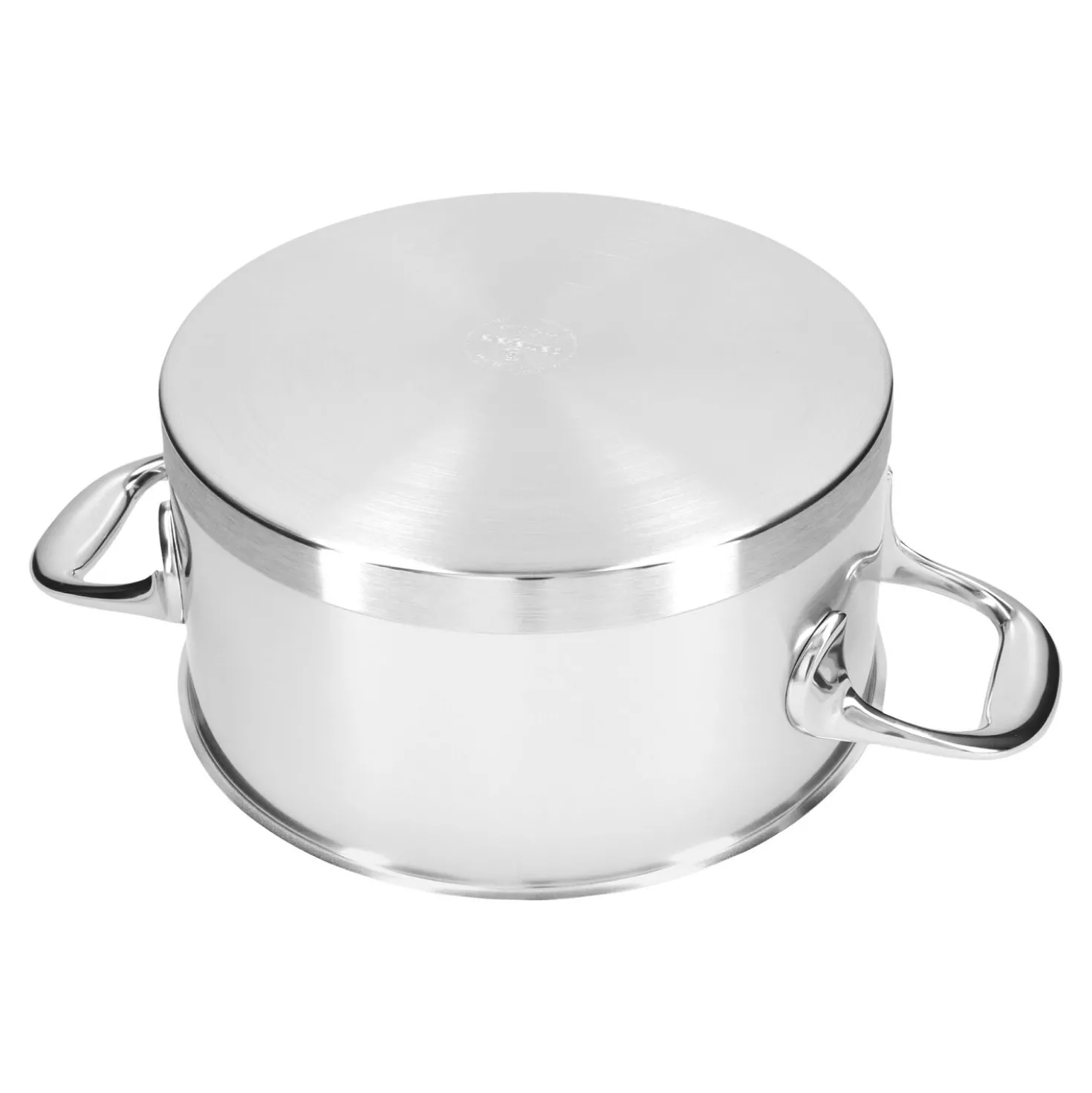 Bratentopf mit Deckel 20 cm, 18/10 Edelstahl