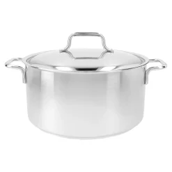 Bratentopf mit Deckel 24 cm, 18/10 Edelstahl