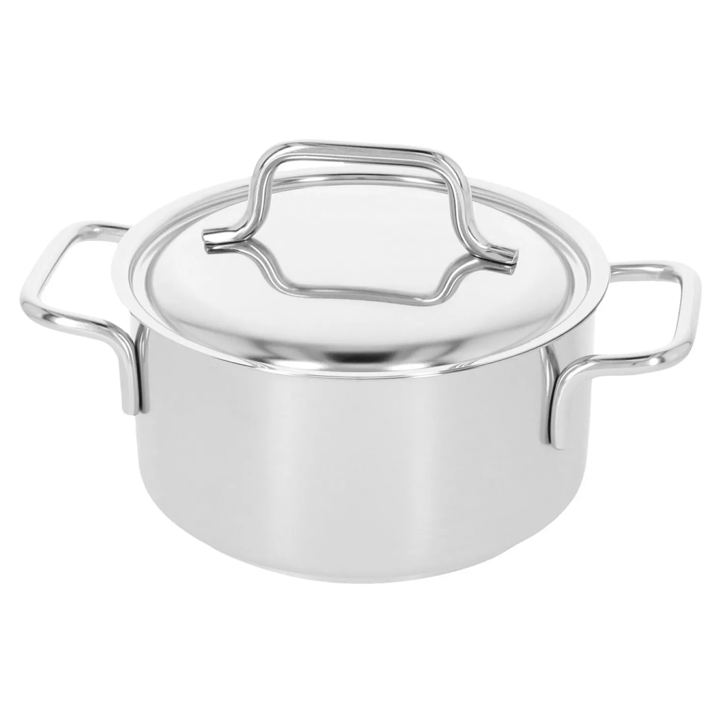 Bratentopf mit Deckel 16 cm, 18/10 Edelstahl