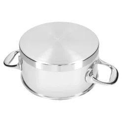 Bratentopf mit Deckel 18 cm, 18/10 Edelstahl