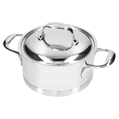 Bratentopf mit Deckel 18 cm, 18/10 Edelstahl