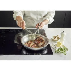 Bratpfanne 24 cm, 18/10 Edelstahl, Silber