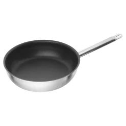 Bratpfanne 28 cm, 18/10 Edelstahl, Silber-Schwarz