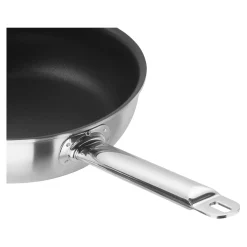 Bratpfanne 20 cm, 18/10 Edelstahl, Silber-Schwarz