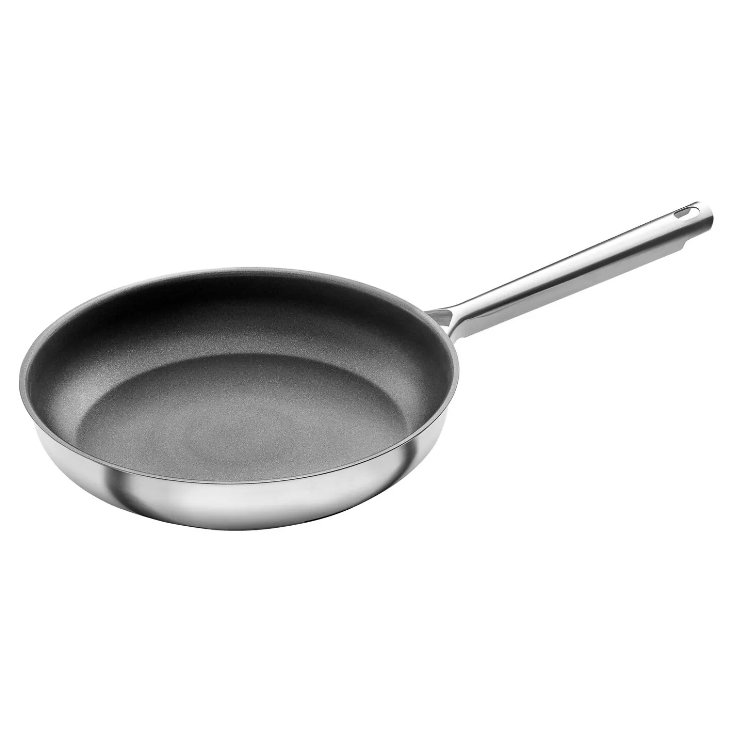Bratpfanne 24 cm, Edelstahl, Silber-Schwarz