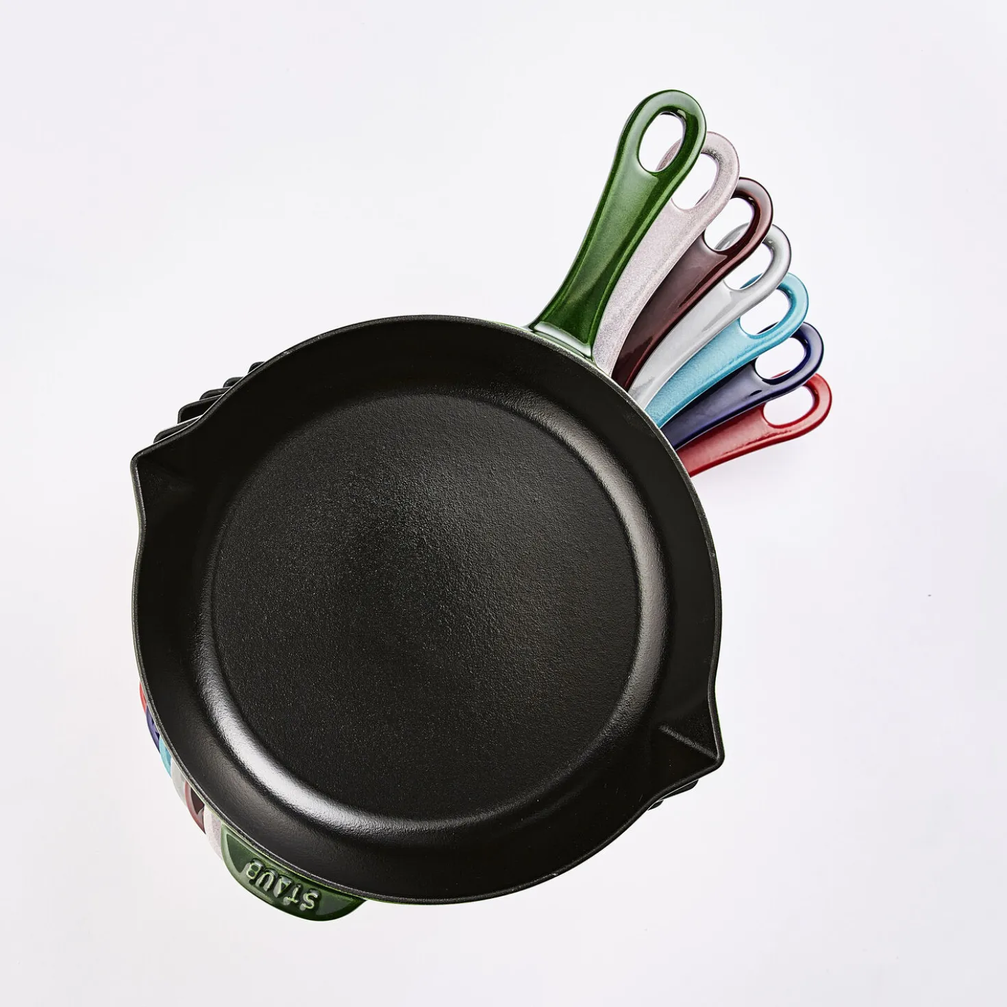 Bratpfanne 26 cm, rund, Schwarz, Gusseisen