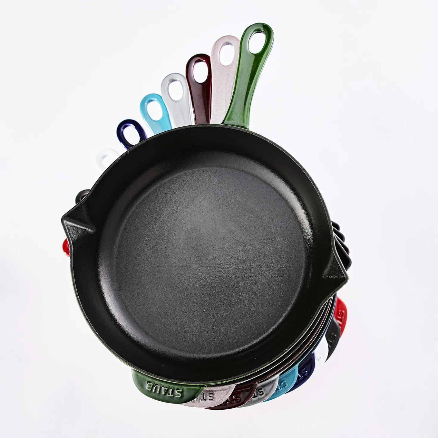 Bratpfanne 26 cm, rund, Schwarz, Gusseisen
