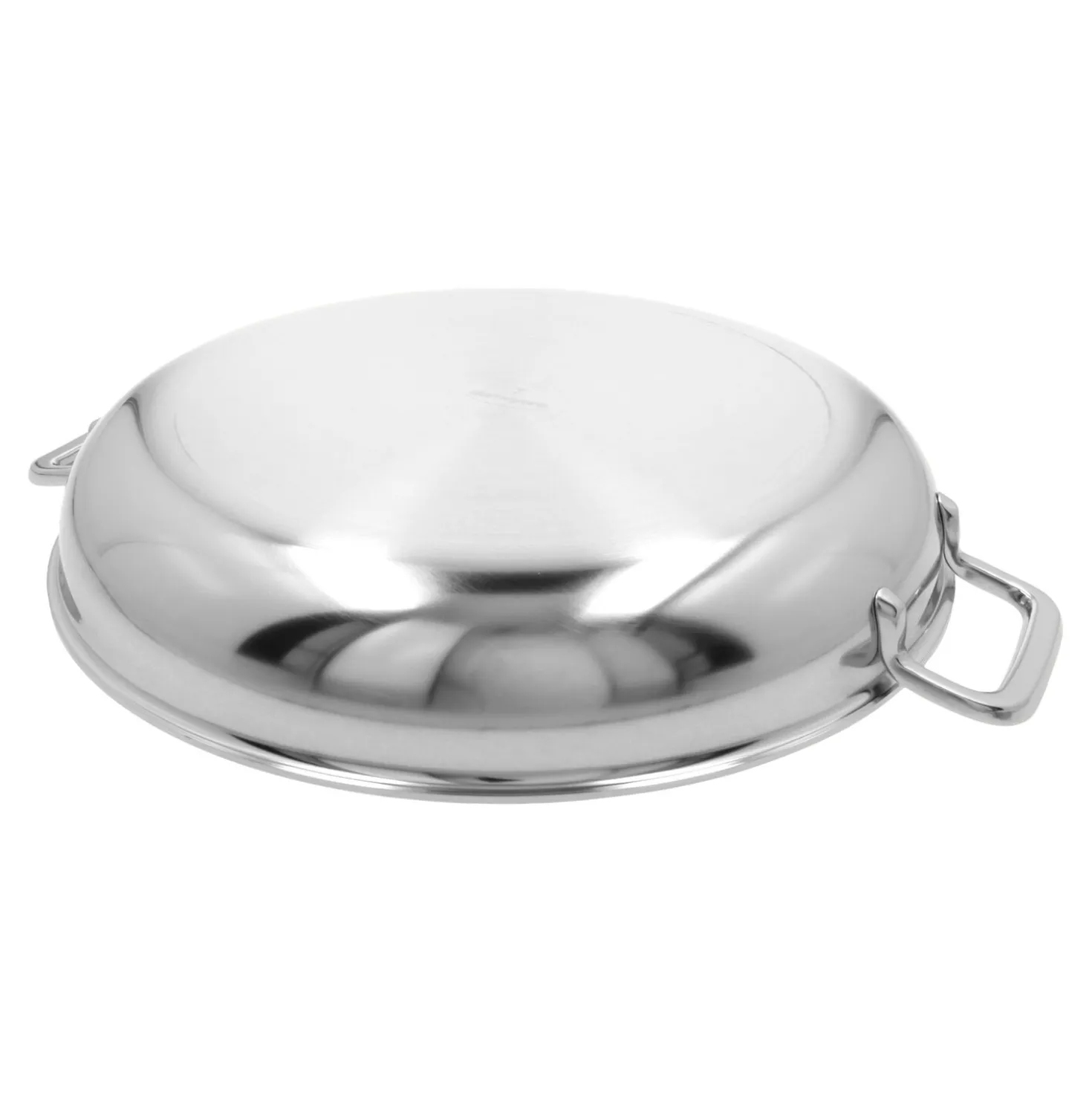 Bratpfanne mit 2 Griffen 32 cm, 18/10 Edelstahl, Silber