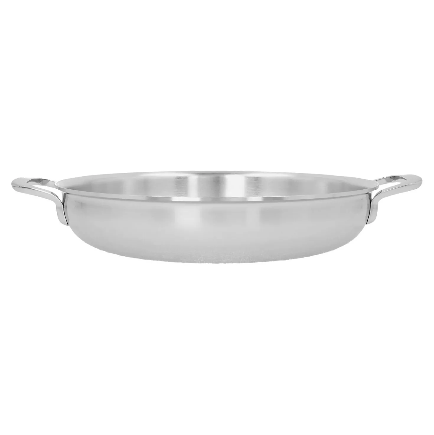 Bratpfanne mit 2 Griffen 28 cm, 18/10 Edelstahl, Silber