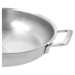 Bratpfanne mit 2 Griffen 28 cm, 18/10 Edelstahl, Silber