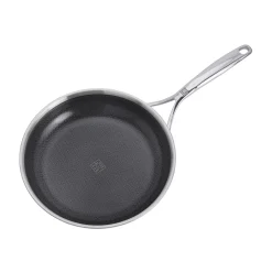 Bratpfanne mit Deckel 26 cm, 18/10 Edelstahl, Silber