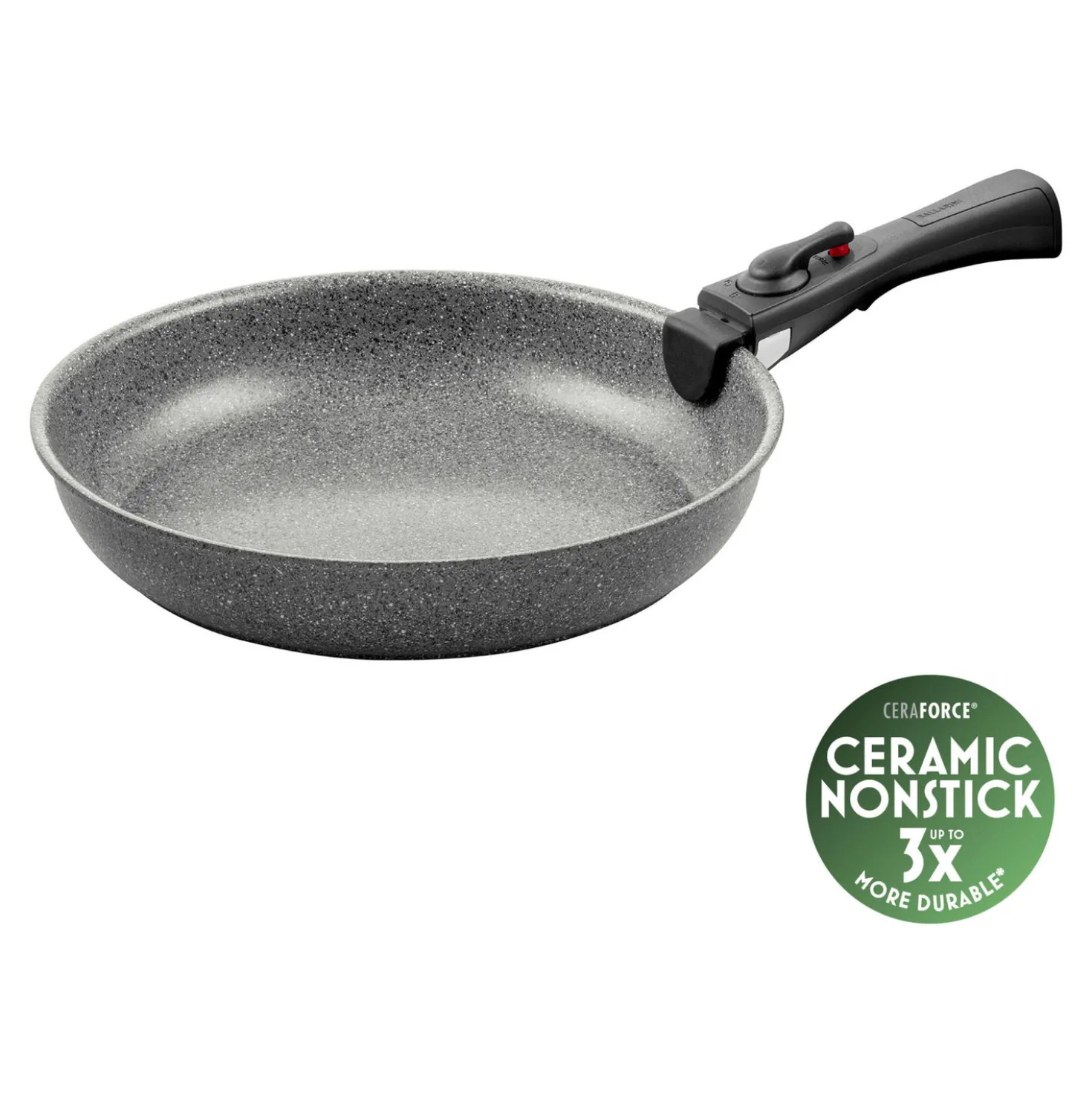 Bratpfanne mit Griff, 28 cm / 2-tlg, Aluminium, Keramische Antihaftbeschichtung