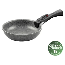 Bratpfanne mit Griff, 20 cm / 2-tlg, Aluminium, Keramische Antihaftbeschichtung