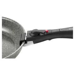 Bratpfanne mit Griff, 24 cm / 2-tlg, Aluminium, Keramische Antihaftbeschichtung