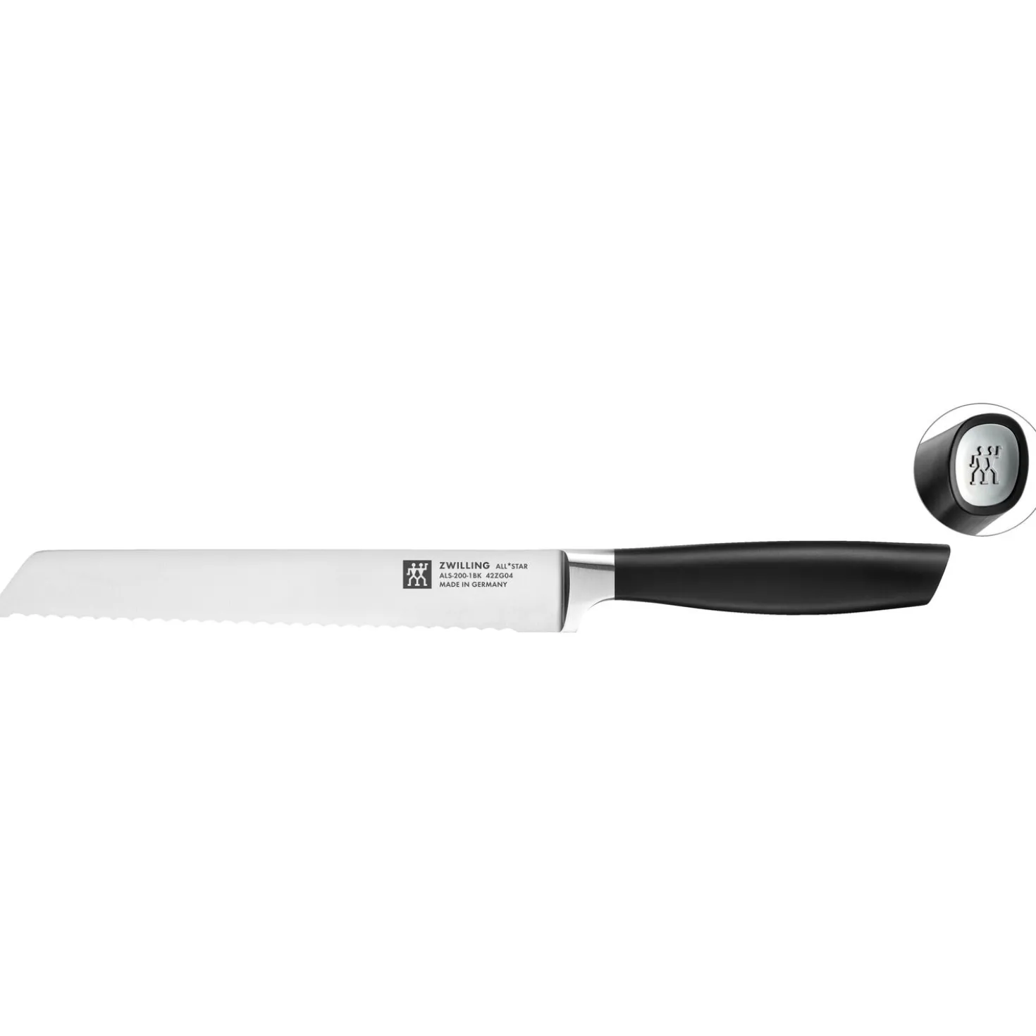 Brotmesser 20 cm, Silber