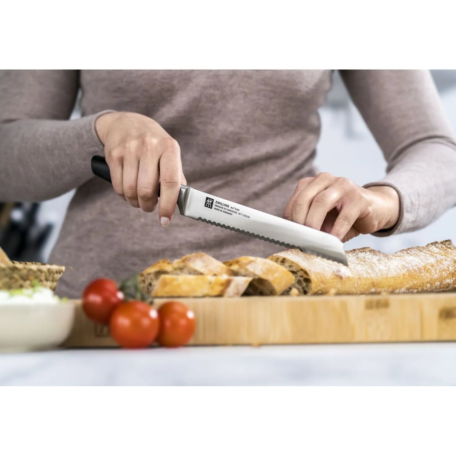 Brotmesser 20 cm, Silber
