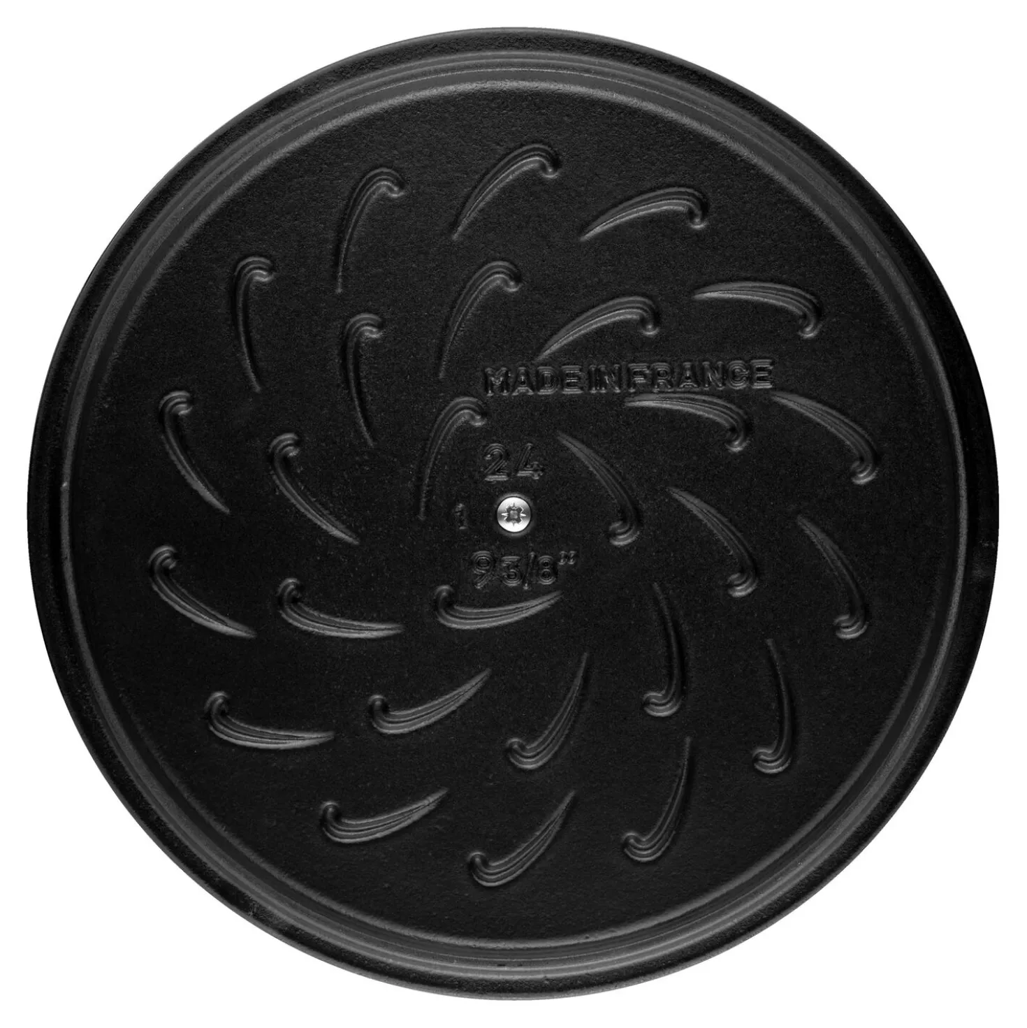 Bräter mit Chistera Drop-Structure 24 cm, rund, Grenadine-Rot, Gusseisen