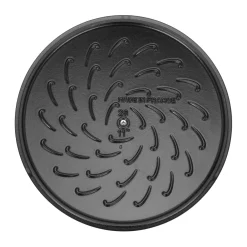 Bräter mit Chistera Drop-Structure 28 cm, rund, Schwarz, Gusseisen