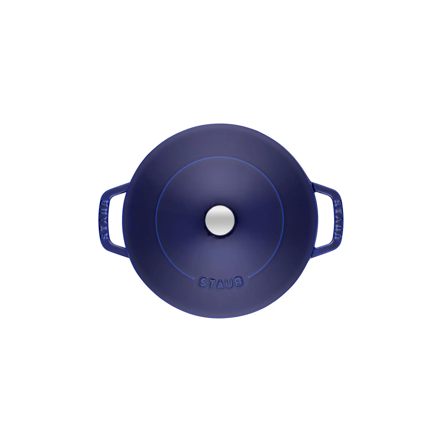 Bräter mit Chistera Drop-Structure 24 cm, rund, Dunkelblau, Gusseisen