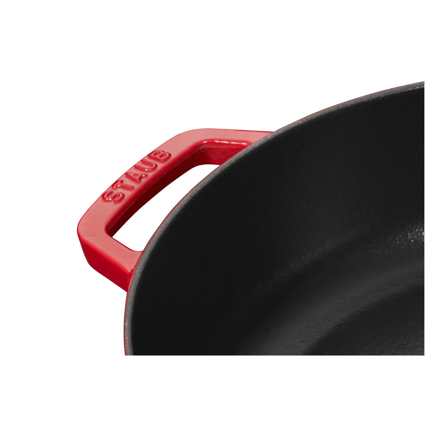 Bräter mit Chistera Drop-Structure 28 cm, rund, Kirsch-Rot, Gusseisen
