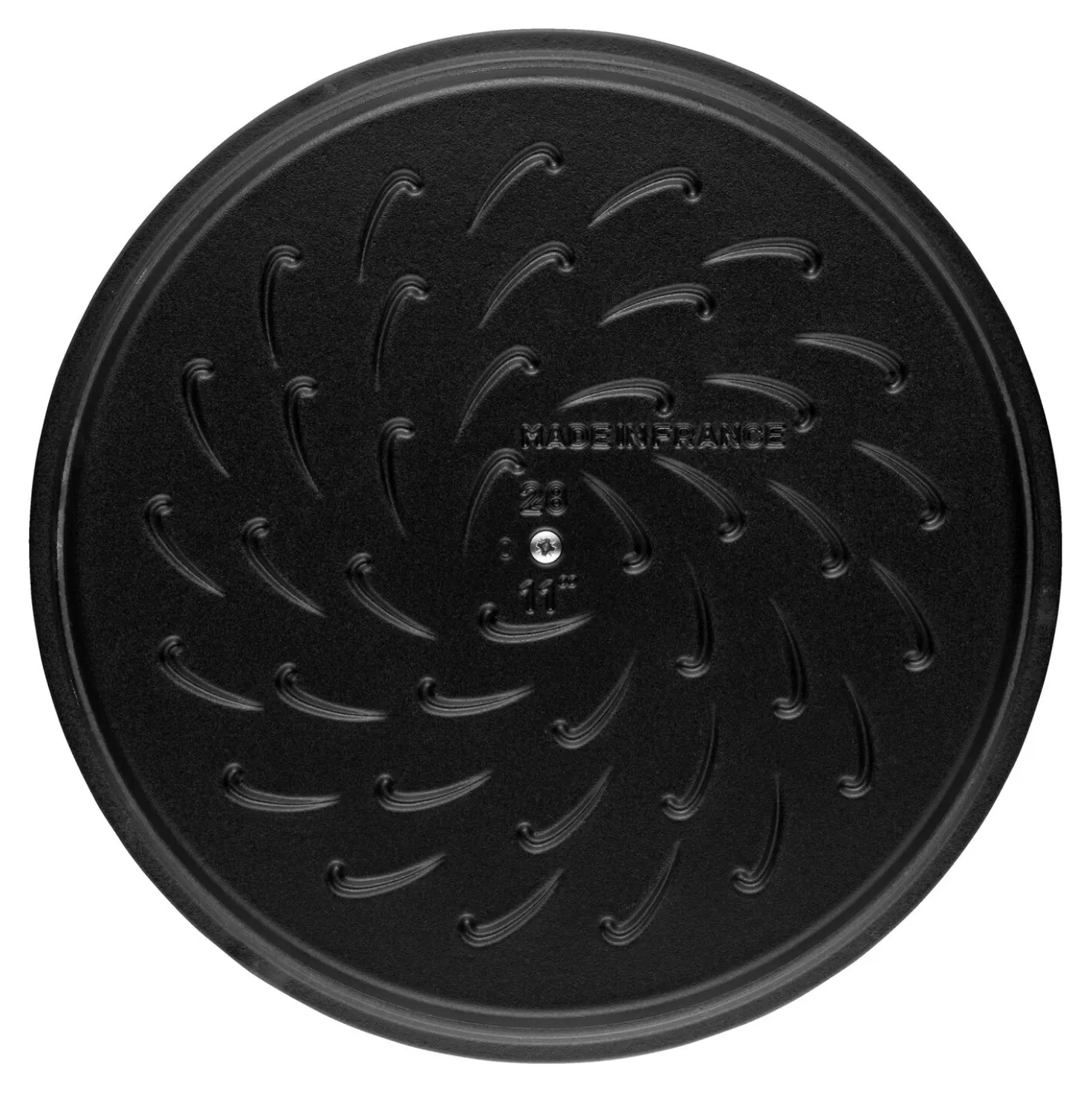 Bräter mit Chistera Drop-Structure 24 cm, rund, Schwarz, Gusseisen