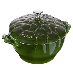 Cocotte 22 cm, Artischocke, Basilikum-Grün, Gusseisen