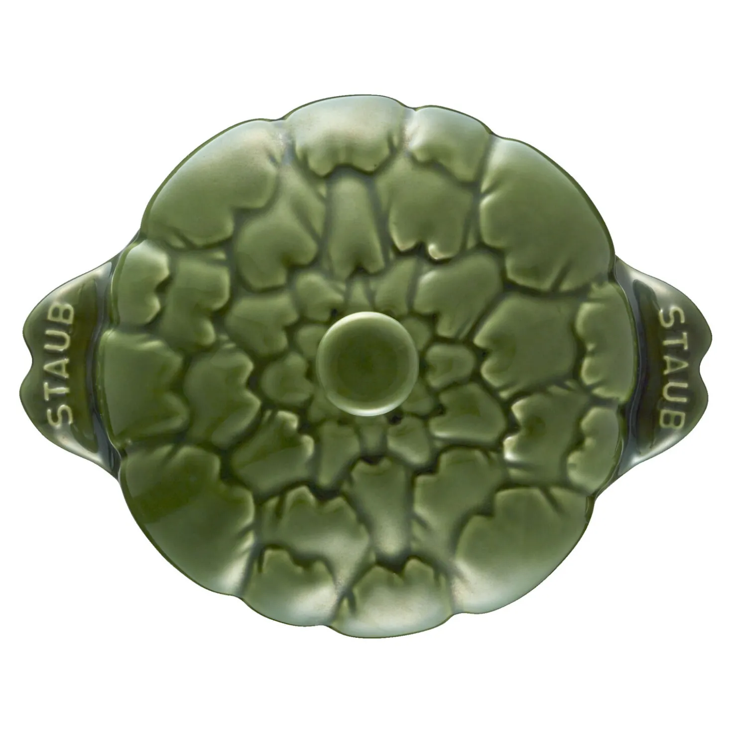 Cocotte 13 cm, Artischocke, Basilikum-Grün, Keramik