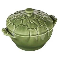 Cocotte 13 cm, Artischocke, Basilikum-Grün, Keramik