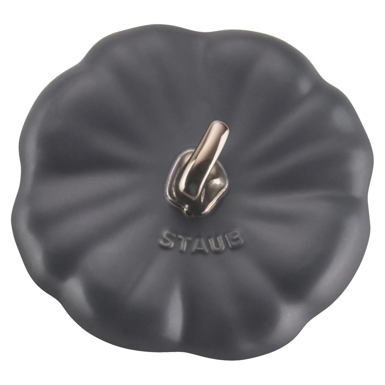 Cocotte 15 cm, Kürbis, Schwarz, Keramik