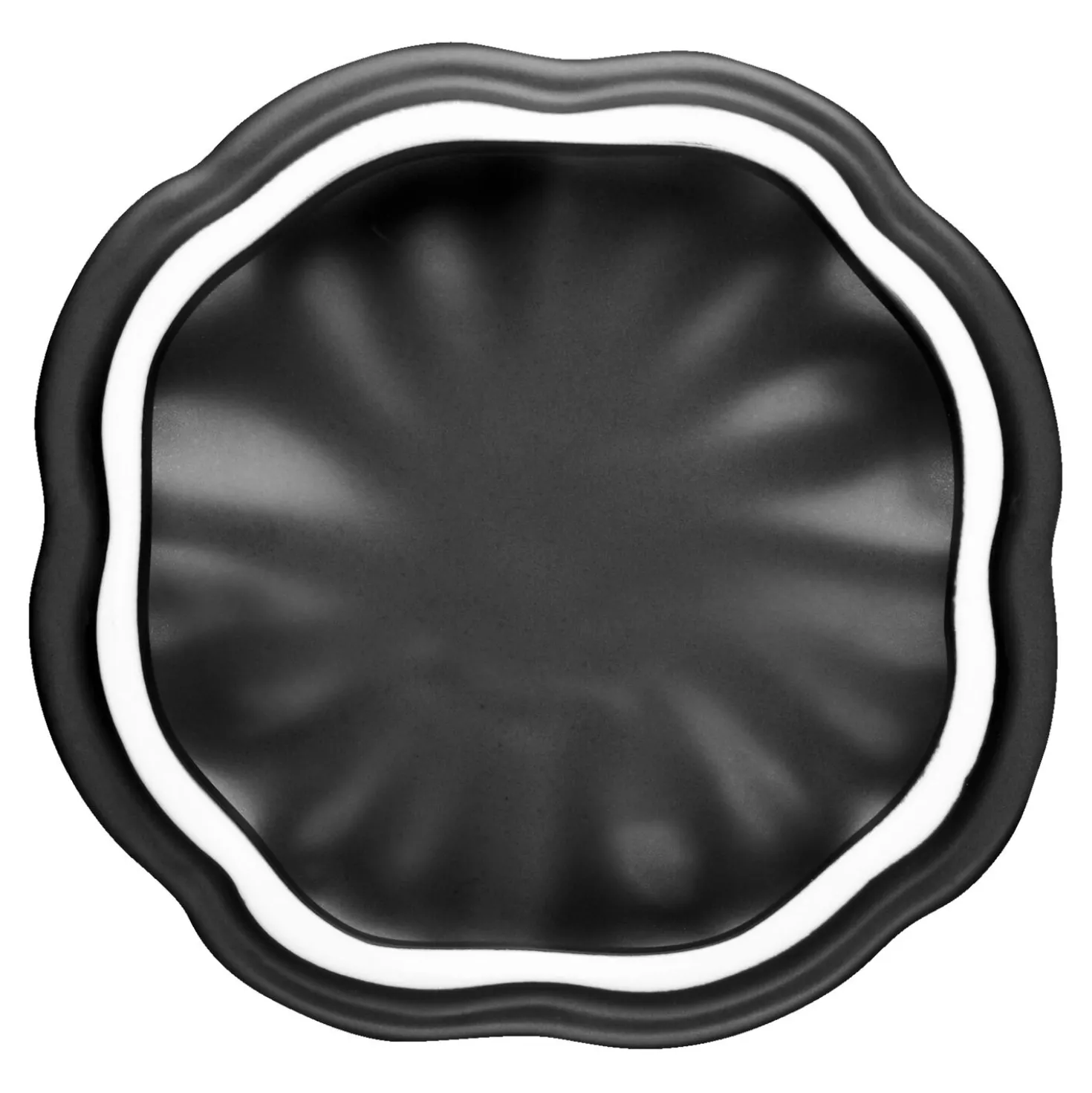 Cocotte 15 cm, Kürbis, Schwarz, Keramik