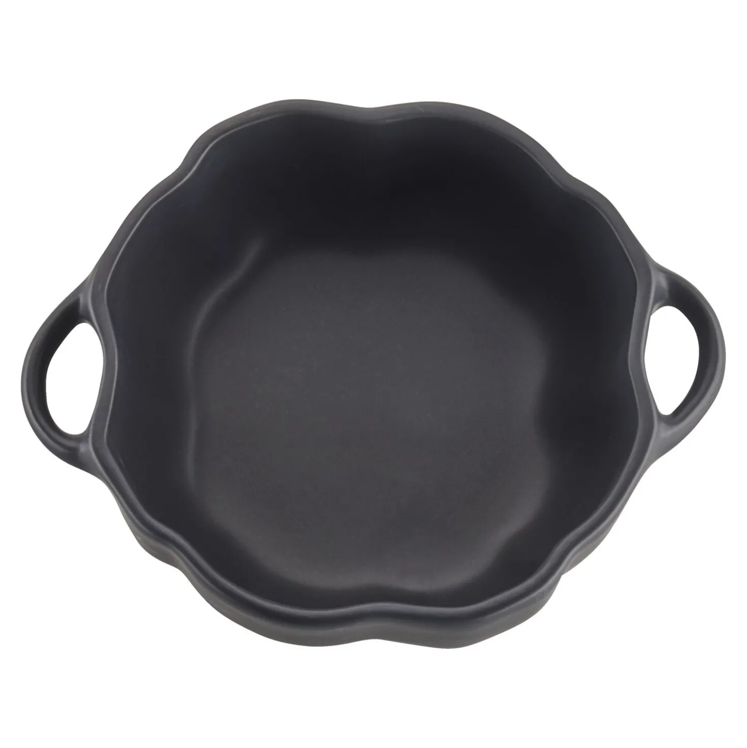 Cocotte 15 cm, Kürbis, Schwarz, Keramik