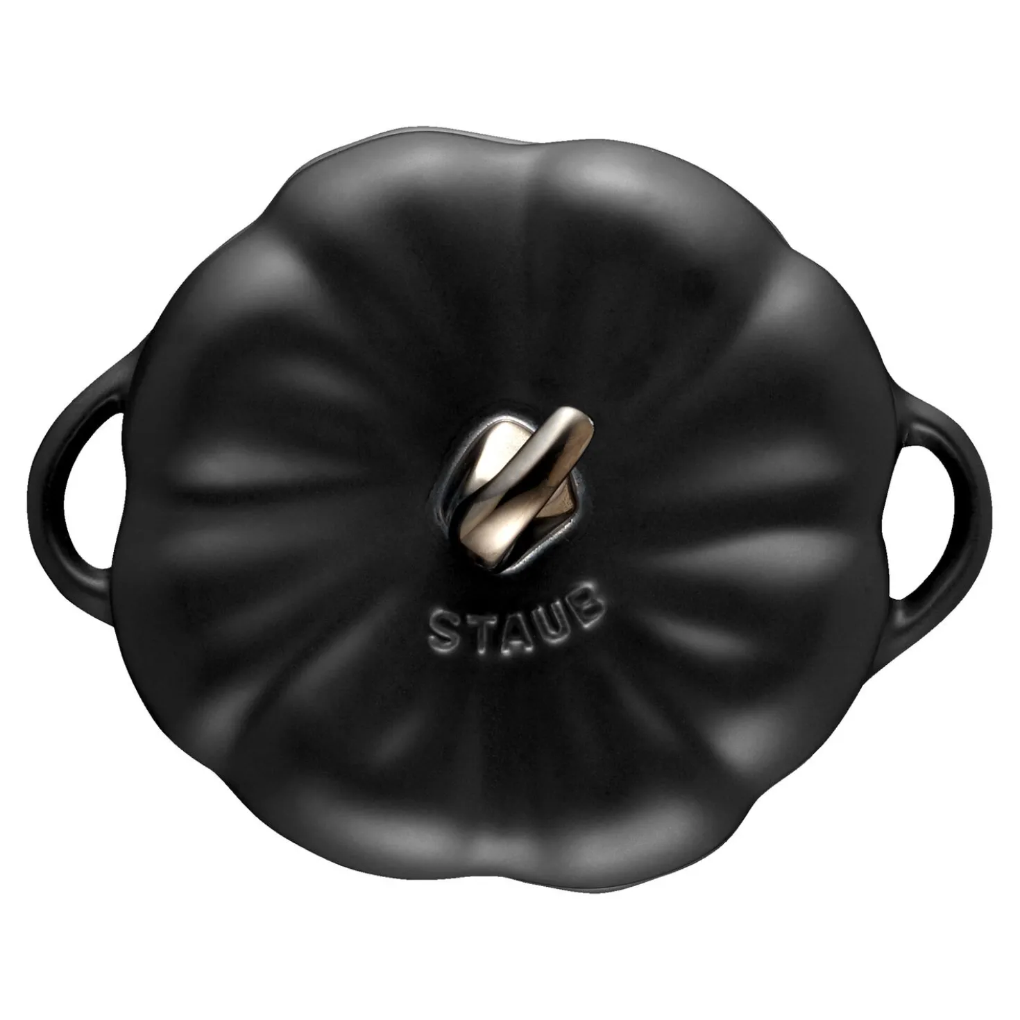 Cocotte 12 cm, Kürbis, Schwarz, Keramik