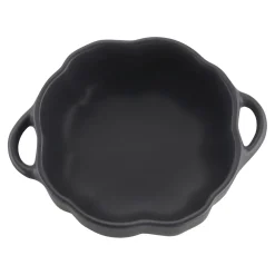 Cocotte 12 cm, Kürbis, Schwarz, Keramik