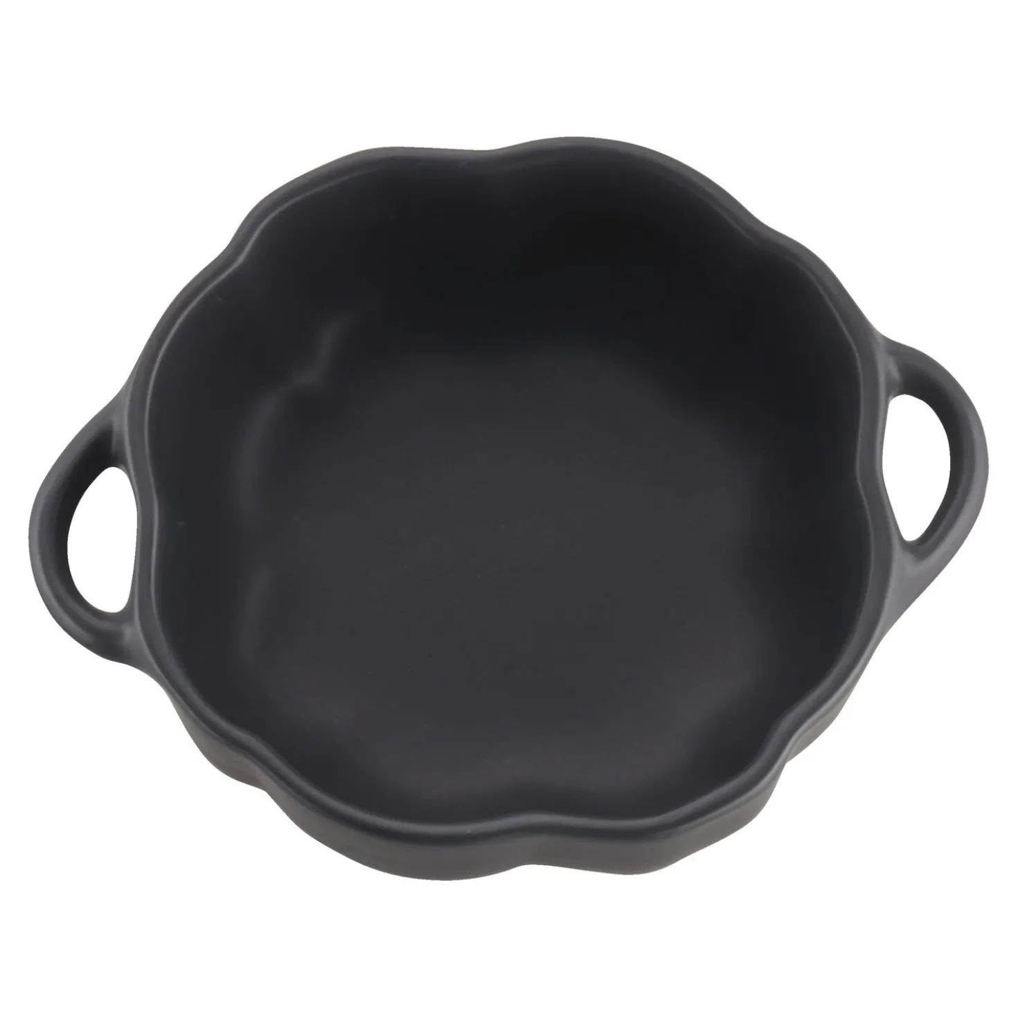 Cocotte 12 cm, Kürbis, Schwarz, Keramik