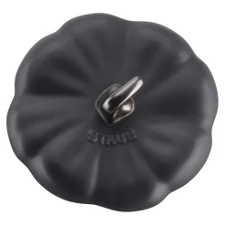 Cocotte 12 cm, Kürbis, Schwarz, Keramik