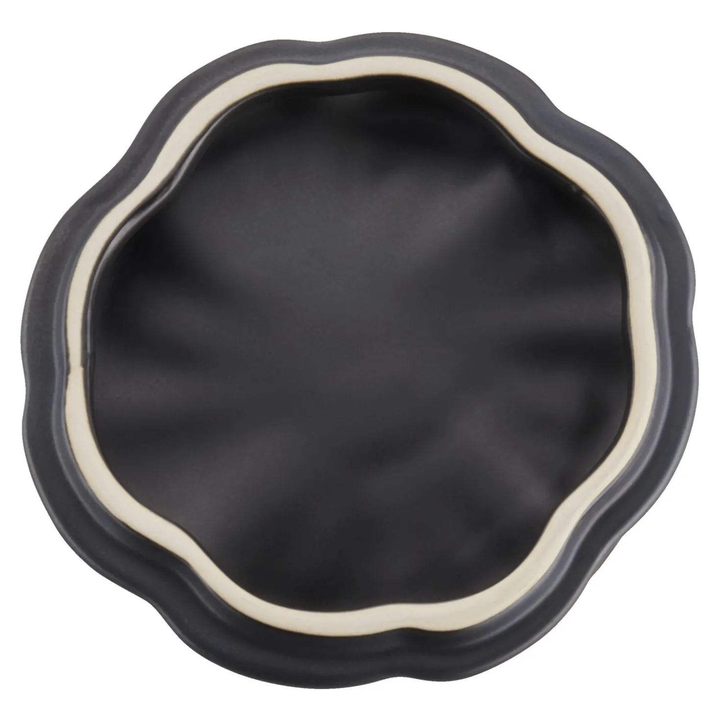 Cocotte 12 cm, Kürbis, Schwarz, Keramik