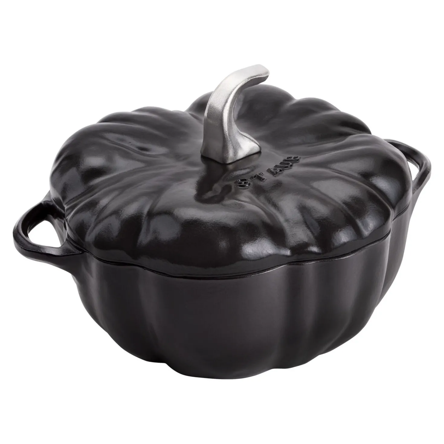 Cocotte 24 cm, Kürbis, Schwarz, Gusseisen
