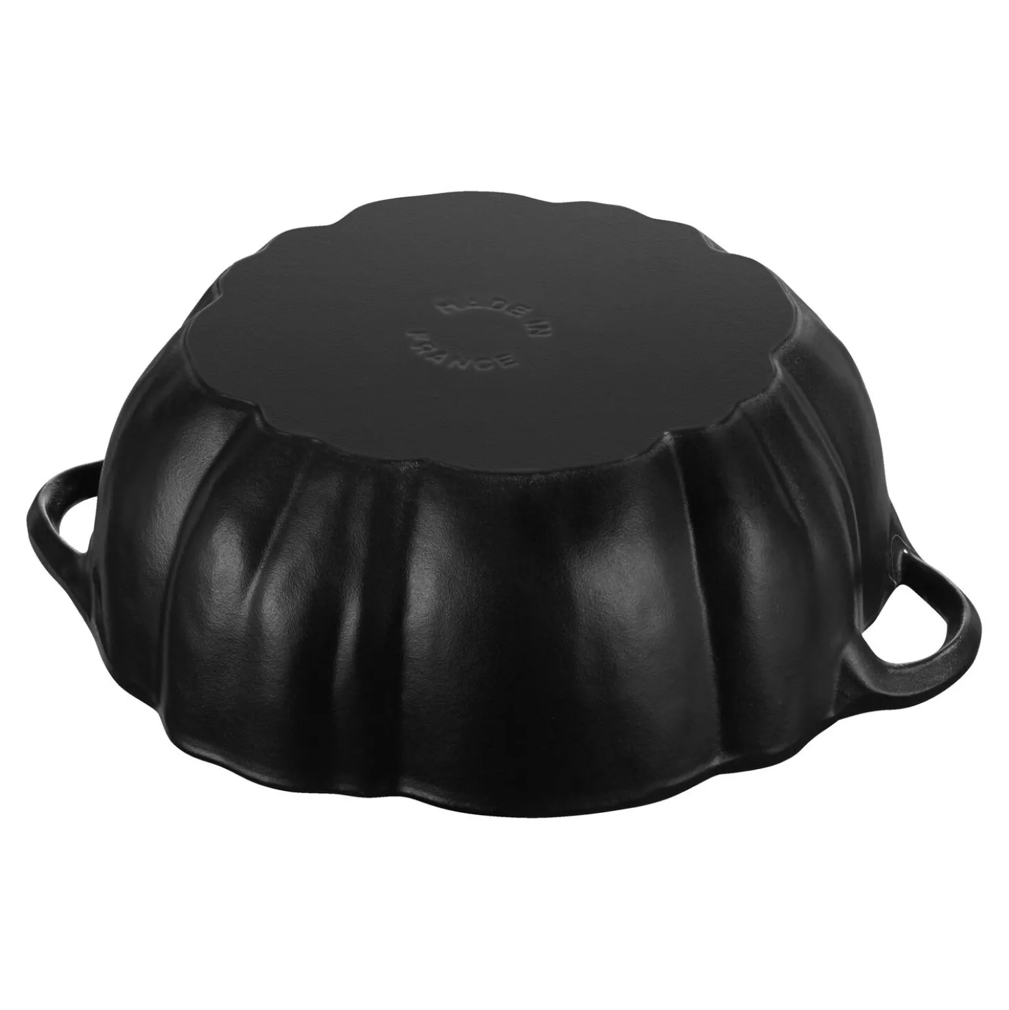Cocotte 24 cm, Kürbis, Schwarz, Gusseisen