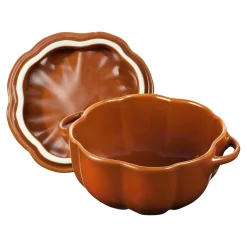 Cocotte 12 cm, Kürbis, Zimt, Keramik