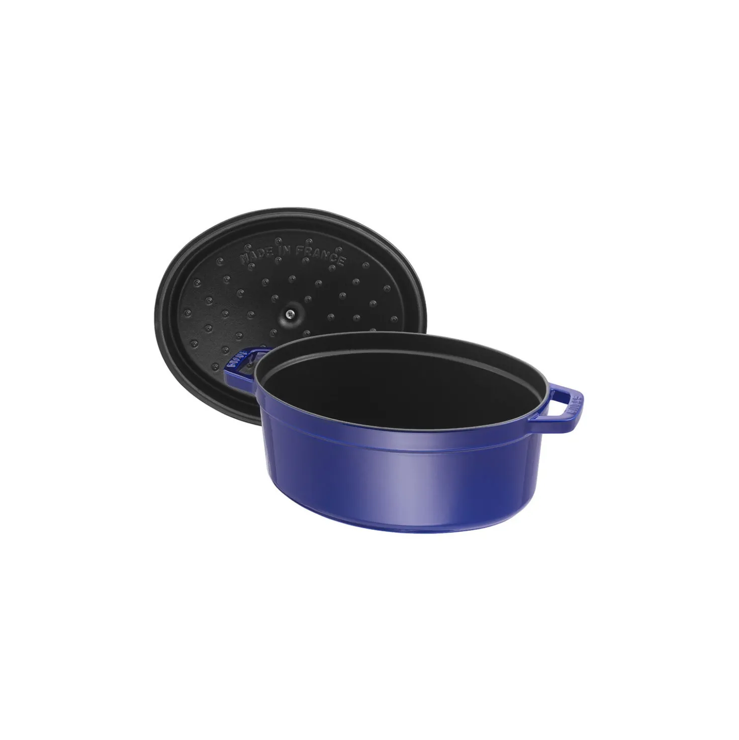 Cocotte 29 cm, oval, Dunkelblau, Gusseisen