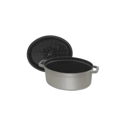 Cocotte 27 cm, oval, Graphit-Grau, Gusseisen