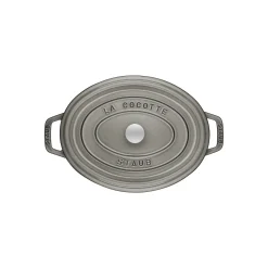 Cocotte 23 cm, oval, Graphit-Grau, Gusseisen