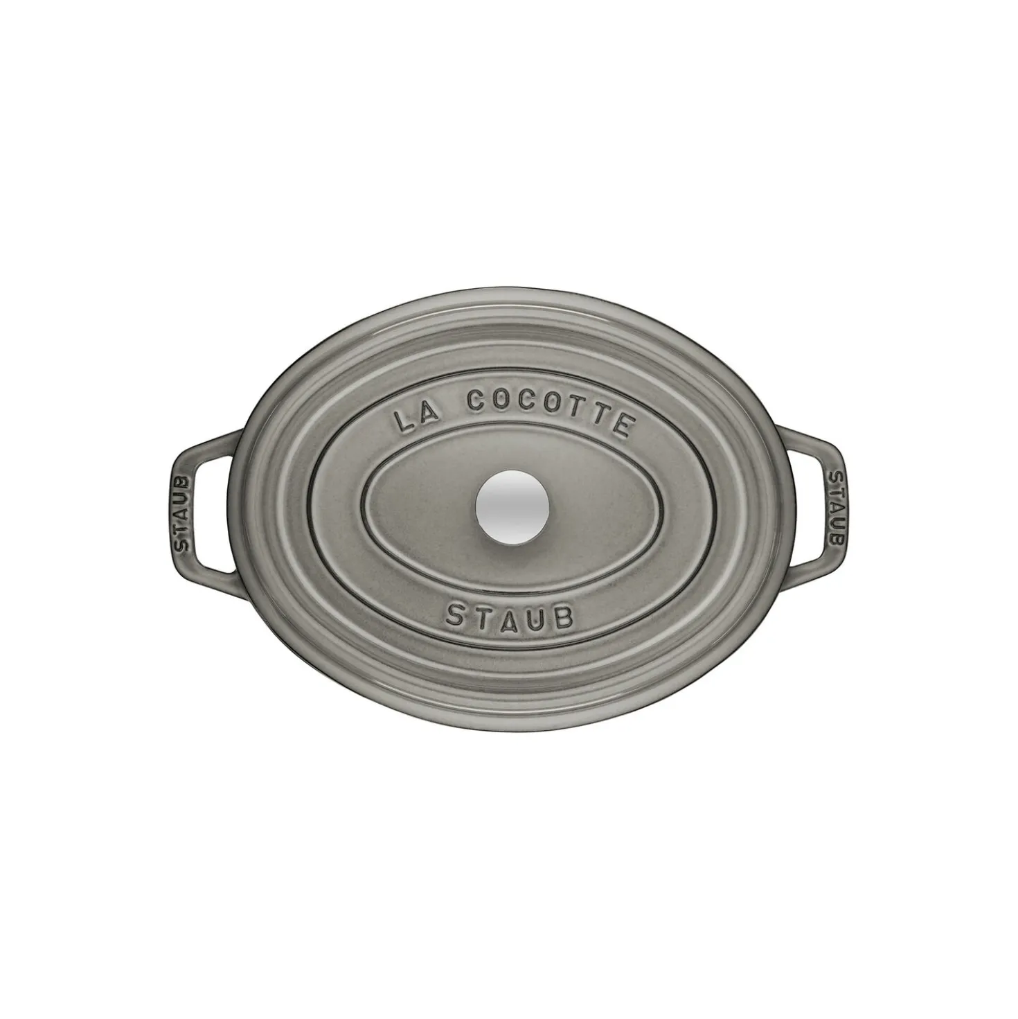 Cocotte 23 cm, oval, Graphit-Grau, Gusseisen