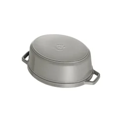 Cocotte 15 cm, oval, Graphit-Grau, Gusseisen