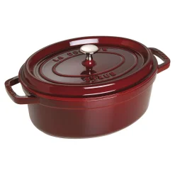 Cocotte 29 cm, oval, Grenadine-Rot, Gusseisen