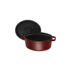 Cocotte 29 cm, oval, Grenadine-Rot, Gusseisen